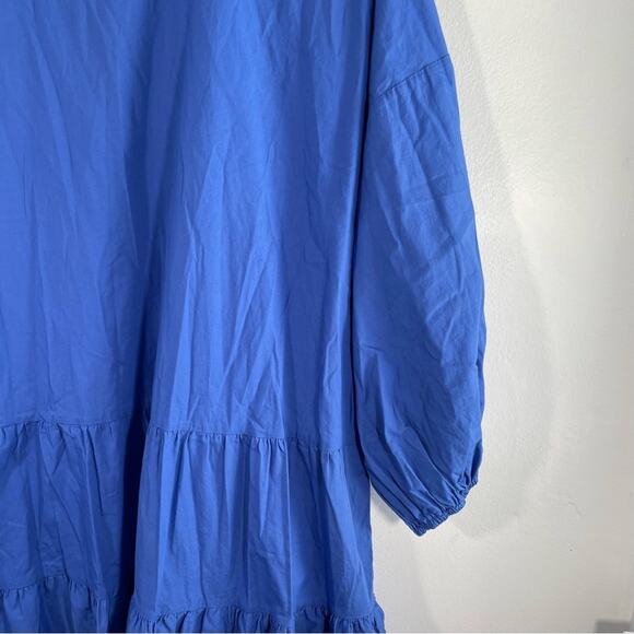 NWT Vici Lavender J Blue 100% Cotton Poplin Button Down Shirt Mini Dress Small - Picture 12 of 15